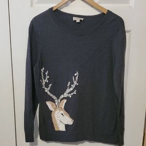 LOFT Charcoal Knit Sweater